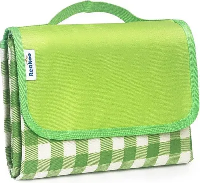 Produktbild von DigiRigi® Picknickdecke XXL - 200 x 200 cm, wasserdicht & sandabweisend, faltbar (21 x 29 cm), Tragegriff, waschbarer Oxford-Stoff für Outdoor, Camping, Strand