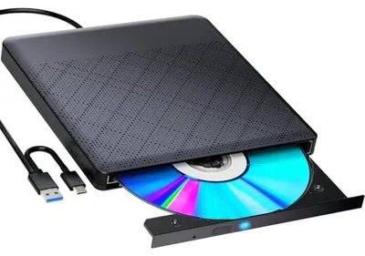 Productafbeelding van Externe Blu-ray Drive - Optische Station - Films Kijken - USB 3.0 Type-C - 14.7 x 14 cm - Zwart