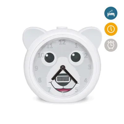 Zdjęcie produktu dla ZAZU Bobby, Cyfrowy budzik, Okrągły, Biały, Analogowy, Bateria, AAA