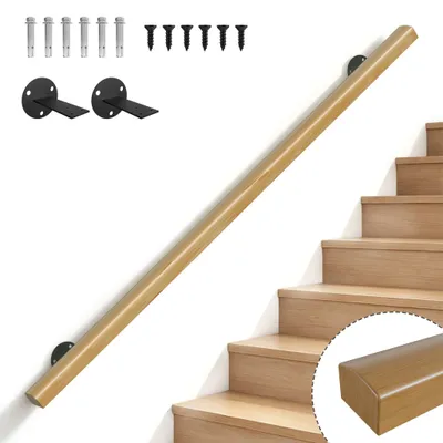 Produktbild von XMTECH Handlauf Buche 60 x 40 mm, Holzhandlauf für Treppen, Wandhandlauf 160 cm