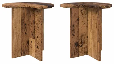 Immagine prodotto di Tavolo laterale 2 pcs Legno antico Ø 39 x 38 cm