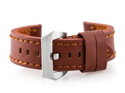 Immagine prodotto di Cintura in pelle per orologio W27 - Premium - Marrone - 20 mm