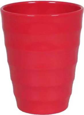 Produktbild von INNA-Glas Keramik Orchideen-Blumentopf, Ø14cm, 17cm, rot - Übertopf/Orchideenvase