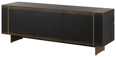 Immagine prodotto di MASSIVMOEBEL24 | Credenza in legno di quercia 180x50x65 laccato marrone scuro BEAMS #55