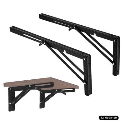 Produktbild von Klapphalterung für Wandregal Maclean min. 350 mm max. 700 mm max. 50 kg 2 Stück MC-196
