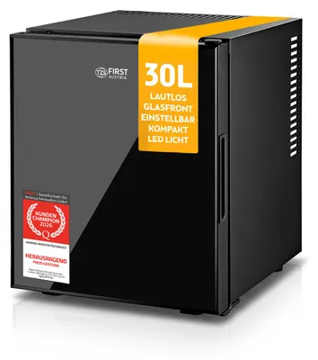 Produktbild von TZS First Austria - Minikühlschrank 30L - 22 dB(A) Leise mit Glasfront