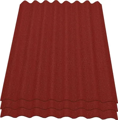 Produktbild von Onduline Easyline Dachplatte Wandplatte Bitumenwellplatten Wellplatte 3x0,76m²  - rot