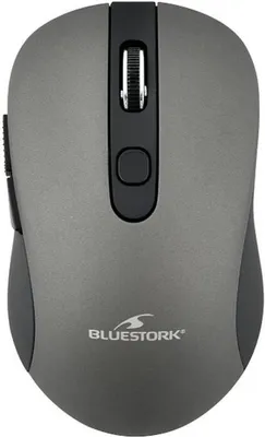 Obrázok produktu pre Bezdrôtová myš, 2,4 GHz, 1600 DPI, 6 tlačidiel, BLUESTORK OFFICE 60, sivá