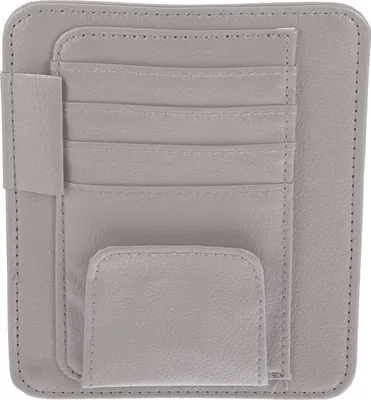 Produktbild von Auto Sonnenblende Organizer Brillenhalter Kartenhalter Kunstleder  Grau
