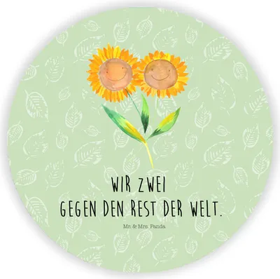 Produktbild von Mr. & Mrs. Panda magnet Blume Sonnenblume - Blattgrün - Geschenk, Lieblingsmensch, Vertrauen, whiteboardmagnet, Kühlschrankmagnet, für fotos, Garten, Freundin, pinwand