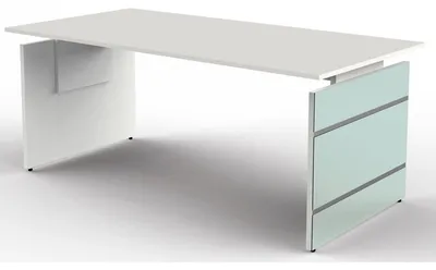 Produktbild von Schreibtisch Aveto Wangengestell 180x80x68-76cm höhenverstellbar weiß