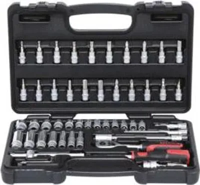 Produktbild von KS Tools 911.0653, Steckschlüssel-Satz, 1/4", 53 Kopf/Köpfe, Chrom-Vanadium-Stahl, 1,55 kg
