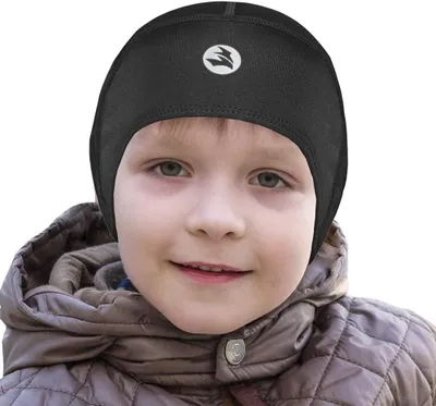 Productafbeelding van Helmmuts tieners en kinderen - dunne thermische skull cap - met oorbedekking - uni