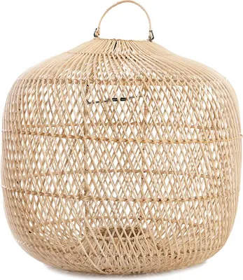 Image de Bazar Bizar Suspension rotin marron 58x58x55cm
