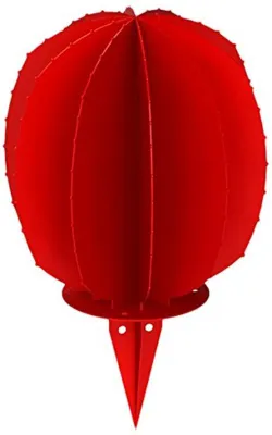 Immagine prodotto di Solidchoice - Sfera decorativa a forma di cactus, 9,2 cm, colore rosso