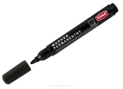 Zdjęcie produktu dla Marker pernamentny trwały wodoodporny TOMA TO-202 CZARNY