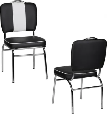Obrázek produktu pro Jídelní židle American Diner 50. léta Retro Black White