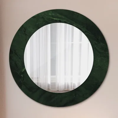 Produktbild von Ø50cm Modern Spiegel - Wandspiegel Wandmontage- Schlafzimmer - grün marmor