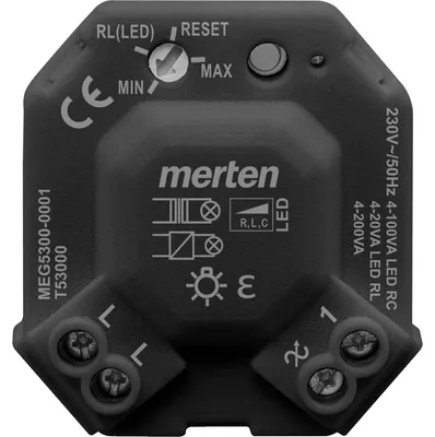 Produktbild von MERTEN MEG5300-0001 - Dimmer - Eingebaut - Schwarz - CE - 230 V - 50 Hz