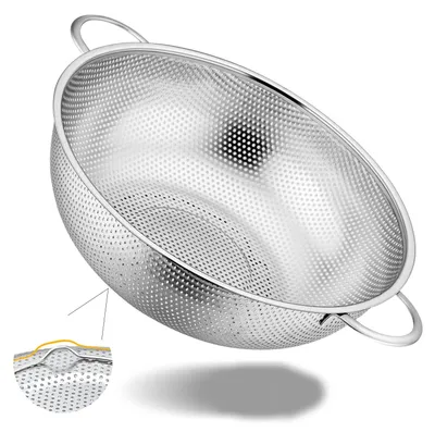 Image de Solidchoice - Tamis en acier inoxydable avec poignées, idéal pour la cuisine et la préparation des aliments