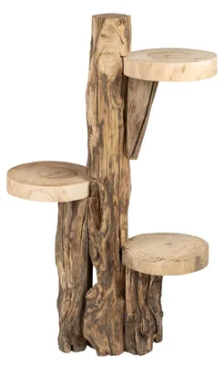Produktbild von formano Deko-Ständer 60 cm Naturholz mit 3 Ablageflächen Braun rustikal