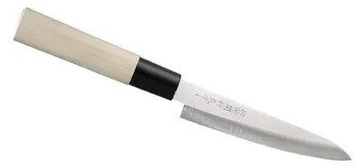 Immagine prodotto di Coltello da cuoco giapponese "Tsubazo" Petty affilato su entrambi i lati Manico in legno