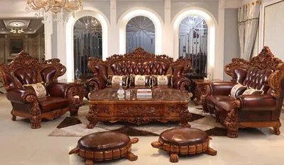 Zdjęcie produktu dla Zestaw sof do salonu sofa ze sztucznej skóry 3+2+1 osobowa zestaw designerski 6 szt