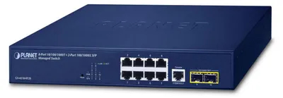 Imagen del producto de Planet 10/100/1000T + 2 puertos - Administrable - Capa 2/Capa 4 - Ethernet Gigabit (10/100/1000) - Dúplex completo - Para montaje en rack - 1U