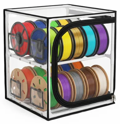 Filament-Aufbewahrungsbox, 2-stöckig, Metall, 43,5x43x51 cm, für 20 Rollen