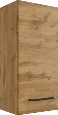Produktbild von Hängeschrank "Manchester" aus MDF in wotaneiche mit einer Tür und 2 Einlegeböden. Abmessungen (B/H/T) 30x64x20 cm