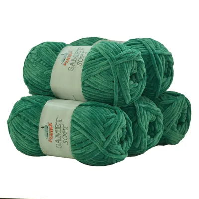 Produktbild von 500g Chenille-Wolle Samet Soft 39 Farben Chenille-Strickgarn Wolle Strickwolle