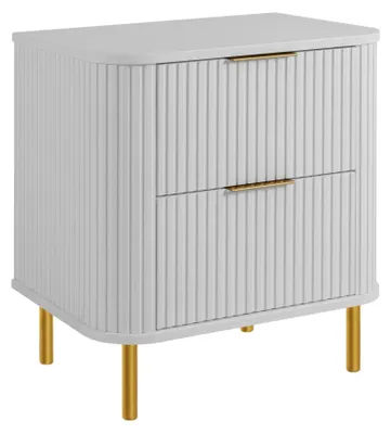 Immagine prodotto di Mobile bagno sospeso con cassetti e gambe in metallo, colore bianco, larghezza 60 cm