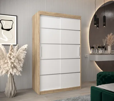 Image de MINIO Armoire 120 cm VERONA 1 Sonoma / Blanc