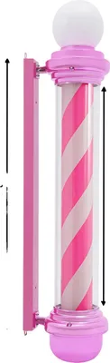 Produktbild von Friseurstangenlicht, rotierendes Design, energieeffiziente LED, Rosa