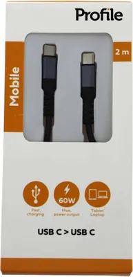 Produktbild von Usb-c auf Usb-c Kabel 60W 2 m – Profil