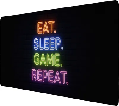 Produktbild von Eat Sleep Game Repeat Schreibtischunterlage 69x31cm XXL Mauspad für Zocker