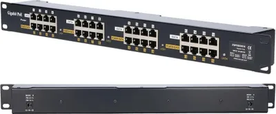 Produktbild von Extralink 16-portowy Gigabit PoE injector 16x 1000Mb/s RJ45 do montażu w szafie rack