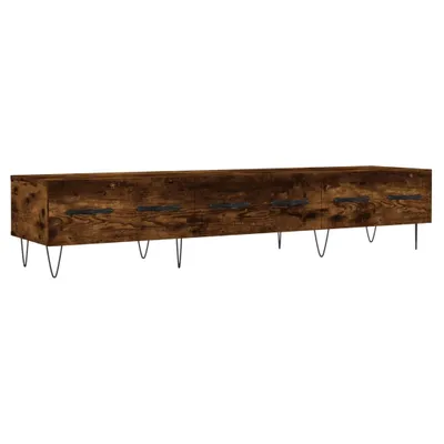 Image de vidaXL Armoire TV chêne fumé 150x36x30 cm Bois composite