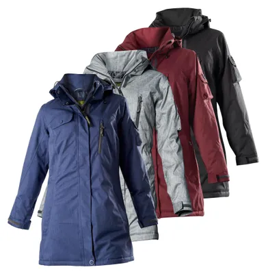 Produktbild von Owney Arctic Winterjacke Damen Kaminrot XL wetterfest Hundehalter Winter Wanderjacke atmugsaktiv Parka mit vielen Taschen