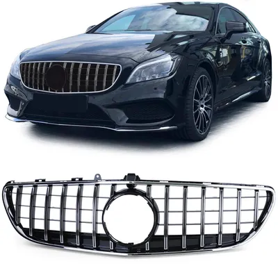 Obrázok produktu pre Čierna chrómovaná maska chladiča pre model Mercedes-Benz CLS C218