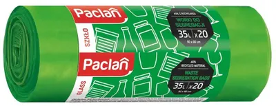 Produktbild von Paclan-Säcke für die Mülltrennung (grünes Glas), 35 l, 20 Stück