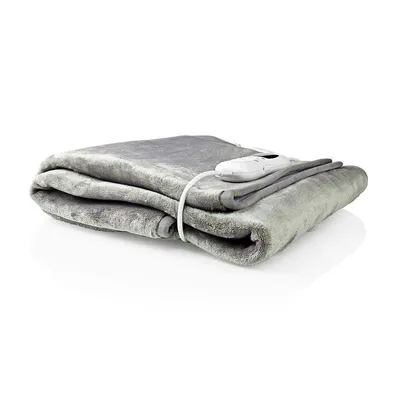 Obrázok produktu pre NEDIS Vyhrievaná deka 150 x 80 cm 9 ks. Ochrana proti prehriatiu. Časovač 9 hodín. Šedá netkaná textília PEBL130CWT1