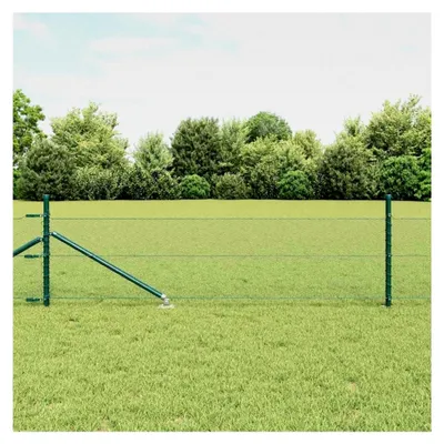 Produktbild von Zaunpfosten Grün 25 x 0,4 m (13 mm Maschen) Stahl und PVC für Gartenzaun, Hundezaun, Weidezaun, Hühnerzaun und Gartennetz