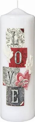 Produktbild von Hochzeitskerze mit Namensverzierung und Geschenkkarton, Nr. 52