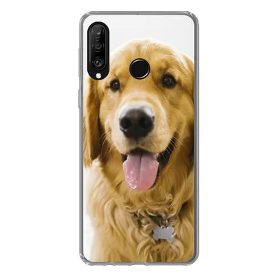 Produktbild von MuchoWow® Handyhülle Schutzhülle Hülle für Huawei P30 Lite Porträt eines superschönen Golden Retrievers Silikon Softcase Handy Hülle - Handyhülle