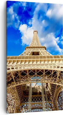 Produktbild von Bild auf Leinwand - Leinwandbild - Architektur paris stadt eiffel - 45x80cm - Wand Bild - Wanddeko - Leinwanddruck - Bilder - Kunstdruck - Wanddekoration - Leinwand bilder - Wandkunst - PA45x80-2479