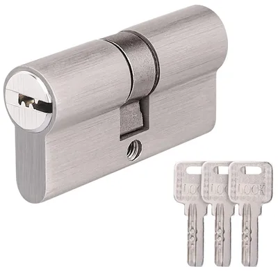 Produktbild von Schließzylinder Profilzylinder Türzylinder - 30/30 mm - Gleichschließend - 3 Schlüssel - Zinklegierung - Matt
