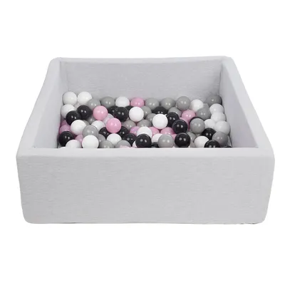 Produktbild von Ballebad 90x90cm mit 150 Ballen Schaumstoffrand waschbar
