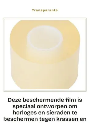 Zdjęcie produktu dla Folia ochronna do zegarków, przezroczysta - narzędzia zegarmistrzowskie - ochrona dla biżuterii zegarkowej - akcesoria - ochrona bez kleju - folia do zegarków