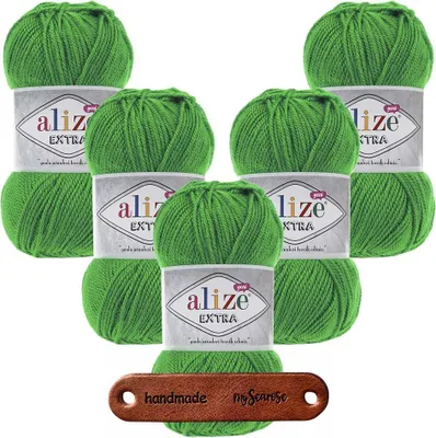 Produktbild von 5 x ALIZE Extra 328 Grass mit Label